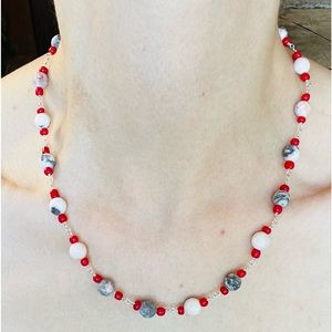 Handcrafted beadwork necklace